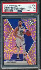 Stephen Curry [Purple & Gold Snakeskin] Basketball Cards 2019 Panini Mosaic Prices