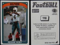Reggie Roby #118 Football Cards 1990 Panini Sticker Prices
