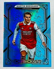 Martin Odegaard [Neon Blue Flood] Soccer Cards 2022 Panini Obsidian Prices