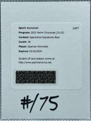 Spencer Dinwiddie [Blue] Basketball Cards 2021 Panini Chronicles Apprentice Signatures Prices