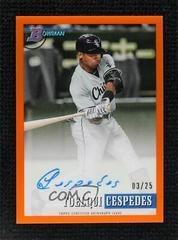 Yoelqui Cespedes [Orange] #93PA-YC Baseball Cards 2021 Bowman Heritage Chrome Prospect Autographs Prices