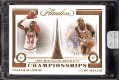 Hakeem Olajuwon / Clyde Drexler [Bronze] #175 Basketball Cards 2022 Panini Flawless Prices