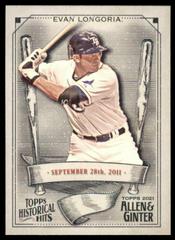 Evan Longoria #HH-48 Baseball Cards 2021 Topps Allen & Ginter Historic Hits Prices