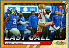 Ambry Thomas [Spectrum Gold] #LC-19 Football Cards 2022 Panini Absolute Last Call Prices