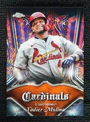 Yadier Molina [Orange Pearl Speckle] Baseball Cards 2022 Topps Chrome Pinstriped Prices