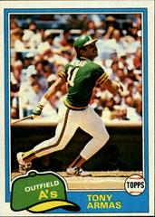 Tony Armas #629 Baseball Cards 1981 Topps Prices