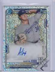 Austin Cox [Speckle Refractor] #CPA-AC Baseball Cards 2021 Bowman Chrome Prospect Autographs Prices