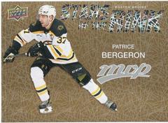 Patrice Bergeron [Gold] Hockey Cards 2023 Upper Deck MVP Stars of the Rink Prices