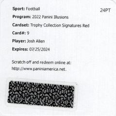 Josh Allen [Signature Red] #9 Football Cards 2022 Panini Illusions Prices