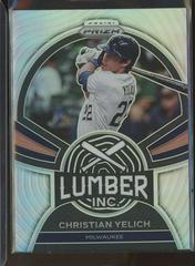 Christian Yelich [Silver Prizm] Baseball Cards 2022 Panini Prizm Lumber Inc Prices