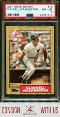 Claudell Washington #15 Baseball Cards 1987 Topps Tiffany Prices