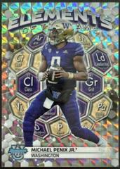 Michael Penix Jr. [Geometric] Football Cards 2023 Bowman's Best University Elements of the Game Prices