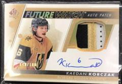 Kaedan Korczak #FWAP-KK Hockey Cards 2022 SP Authentic Future Watch Autograph Patch Prices