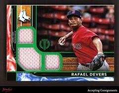 Rafael Devers [Green] #TTR-RD Baseball Cards 2022 Topps Tribute Triple Relics Prices