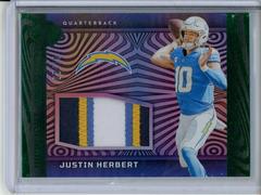 Justin Herbert [Green] Football Cards 2021 Panini Illusions Highlight Swatches Prices