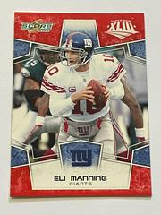 Eli Manning [Super Bowl XLIII Red] Football Cards 2008 Panini Score Prices