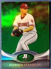 Stephen Strasburg [Emerald] #68 Baseball Cards 2011 Bowman Platinum Prices