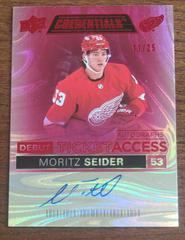 Moritz Seider [Yellow] #DTAA-MS Hockey Cards 2021 Upper Deck Credentials Debut Ticket Access Autographs Prices