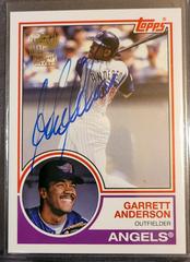 Garrett Anderson #83FF-GA Baseball Cards 2022 Topps Archives 1983 Fan Favorites Autographs Prices