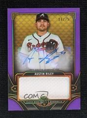 Austin Riley [Amethyst] #ASJR-AR Baseball Cards 2022 Topps Triple Threads Single Jumbo Relics Autographs Prices