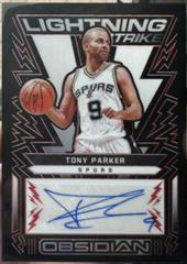 Tony Parker [Red] Basketball Cards 2021 Panini Obsidian Lightning Strike Signatures Prices