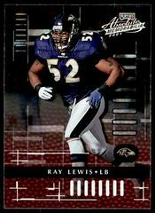 Ray Lewis #8 Football Cards 2001 Playoff Absolute Memorabilia Prices