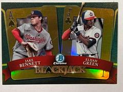 Elijah Green, Jake Bennett [Gold] Baseball Cards 2022 Bowman Draft Blackjack Prices