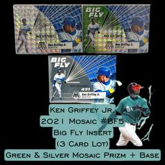 Ken Griffey Jr. [Green Fluorescent] #BF5 Baseball Cards 2021 Panini Mosaic Big Fly Prices