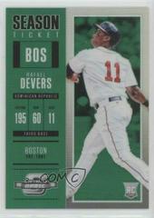 Rafael Devers [Green] #7 Baseball Cards 2018 Panini Chronicles Contenders Optic Prices