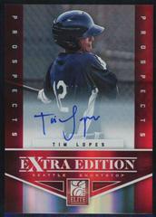 Tim Lopes [Autograph Red Ink] #143 Baseball Cards 2012 Panini Elite Extra Edition Prices