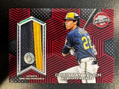Christian Yelich [Red] Baseball Cards 2023 Topps Chrome Authentics Relics Prices