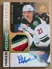 Brandon Duhaime [Inked Patch Autograph] Hockey Cards 2021 SP Game Used Rookie Sweaters Prices