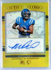 Matt Corral [Gold] #YE-MCO Football Cards 2022 Panini Select Draft Picks Youth Explosion Signatures Prices