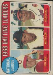NL Batting Leaders [P. Rose, M. Alou, F. Alou] Baseball Cards 1969 O Pee Chee Prices