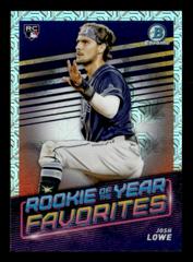 Josh Lowe [Purple Refractor Mega Box Mojo] Baseball Cards 2022 Bowman Rookie of the Year Favorites Prices