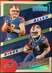 Josh Allen, Stefon Diggs [Platinum] #TDT-BUF Football Cards 2022 Panini Contenders Touchdown Tandems Prices
