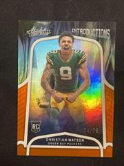 Christian Watson [Spectrum Orange] #INT-14 Football Cards 2022 Panini Absolute Introductions Prices
