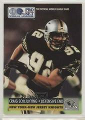 Craig Schlichting #106 Football Cards 1991 Pro Set Wlaf Prices