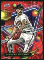 Spencer Strider [Red Flare] #28 Baseball Cards 2023 Topps Cosmic Chrome Prices