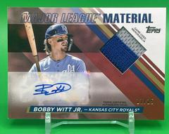 Bobby Witt Jr. [Red] #MLMA-BWI Baseball Cards 2024 Topps Major League Material Autograph Prices