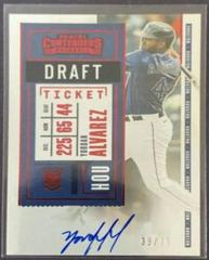 Yordan Alvarez [Autograph Draft Red] Baseball Cards 2020 Panini Contenders Prices