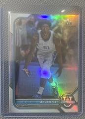 AJ Griffin [Chrome Blue Refractor] #11 Basketball Cards 2021 Bowman University Prices