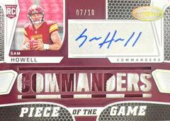 Sam Howell [Gold] #PGS-SH Football Cards 2022 Panini Certified Piece of the Game Signatures Prices