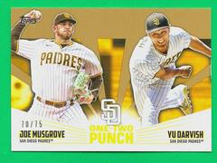 Joe Musgrove, Yu Darvish [Gold] #12P-14 Baseball Cards 2023 Topps One Two Punch Prices