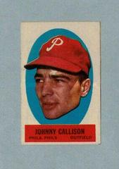 Johnny Callison [Instruction Back] Baseball Cards 1963 Topps Peel Offs Prices
