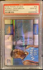 Russell Westbrook [Bronze Proof] #45 Basketball Cards 2009 Panini Studio Prices