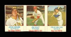 Grubb, Kaat, Millan [Hand Cut Panel] Baseball Cards 1975 Hostess Prices