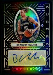Brandon Clarke [Yellow] Basketball Cards 2021 Panini Obsidian Aurora Autographs Prices