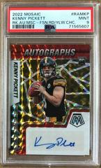 Kenny Pickett [Choice Fusion Red and Yellow] #RAM-KP Football Cards 2022 Panini Mosaic Rookie Autographs Prices