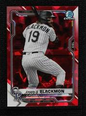 Charlie Blackmon [Red] Baseball Cards 2021 Bowman Chrome Sapphire Prices